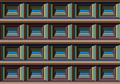 The Coffer Illusion, with squares and hidden circles.